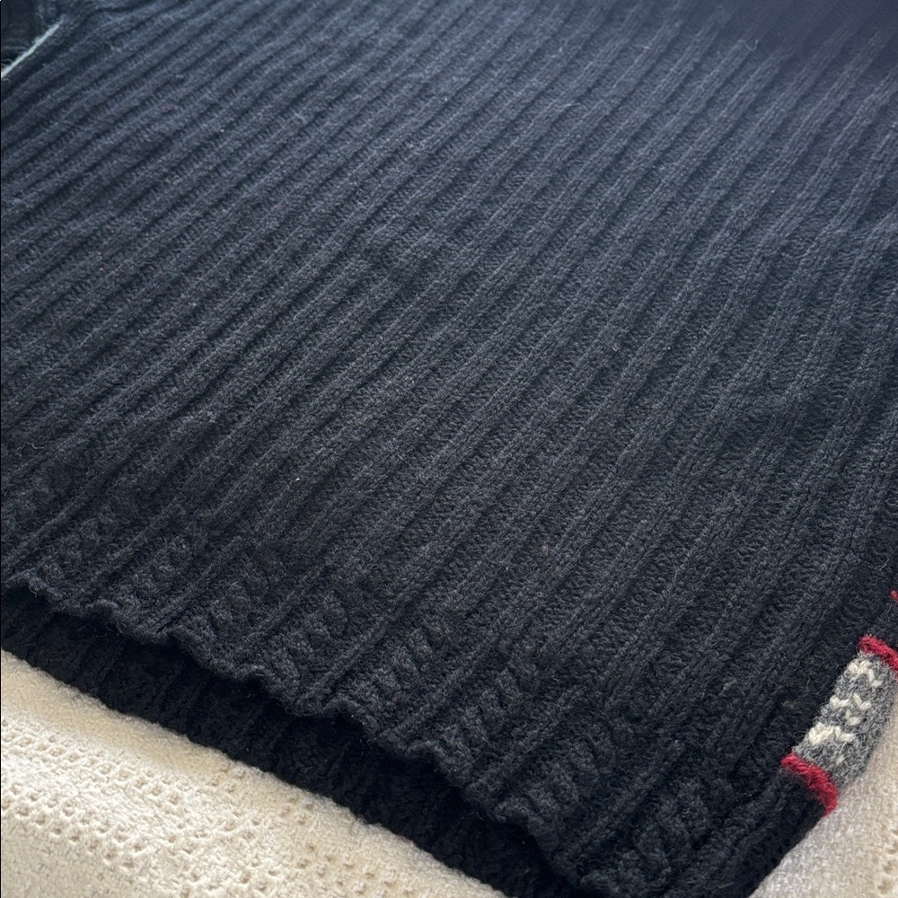 Vtg Moda Intl Wool Turtle Neck Patchwork Winter S… - image 8